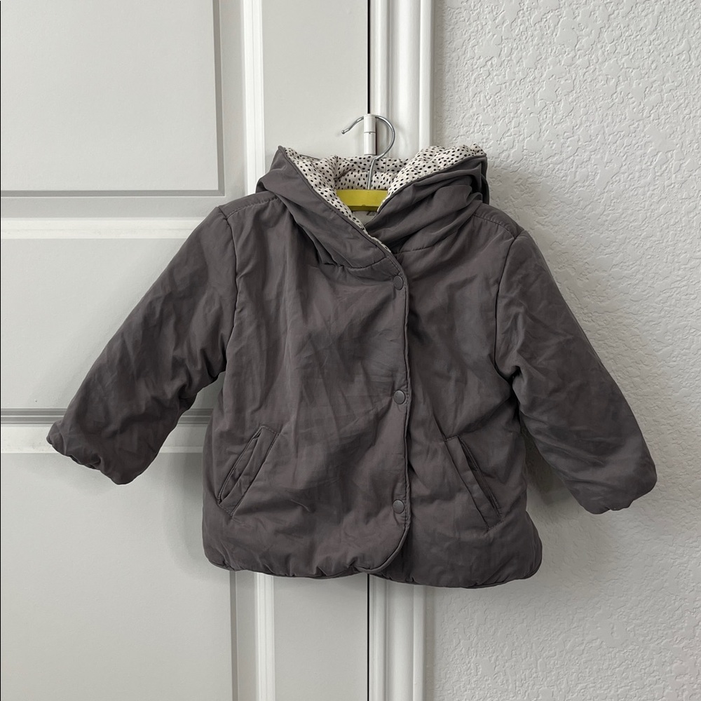 Zara Hooded Snap Baby Puffer Jacket Coat